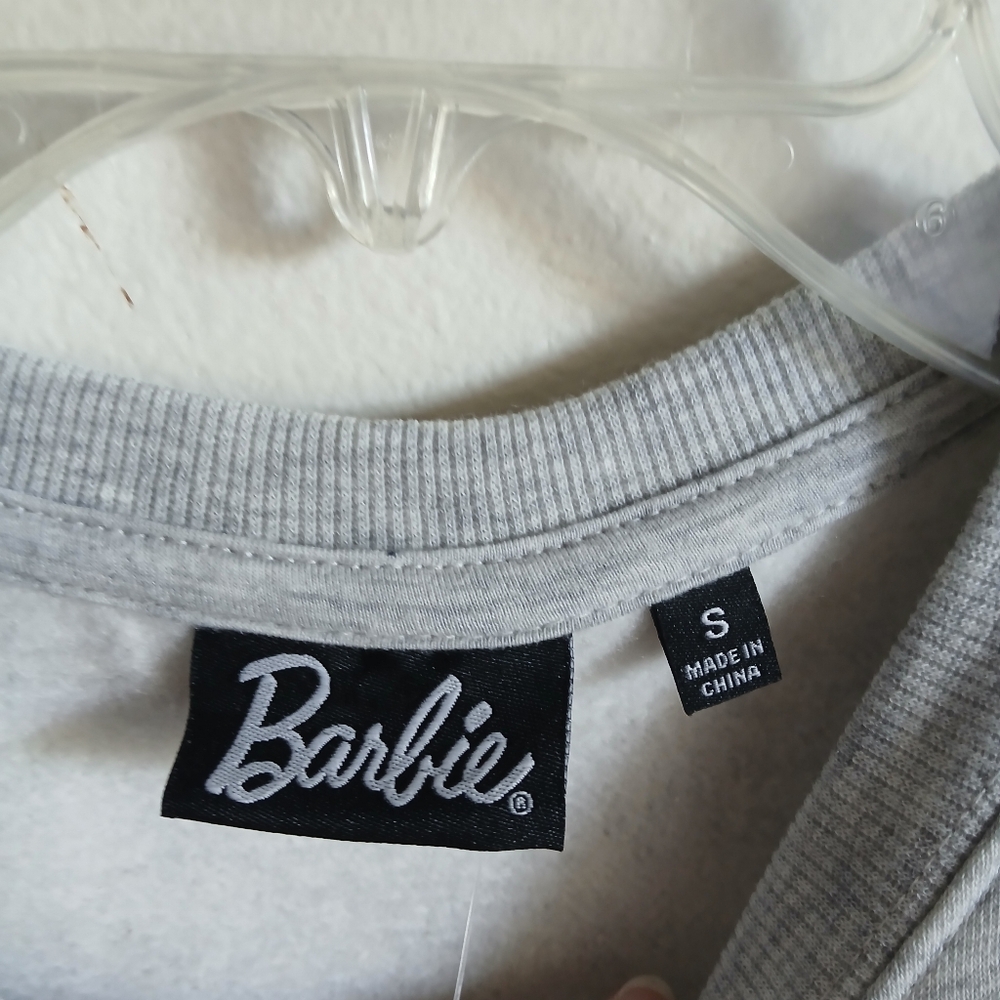 NWT Barbie Sweatshirt Gray Size Small - Picture 7 of 11